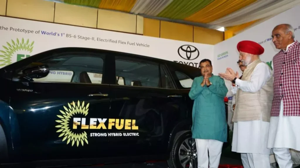 Gadkari unveils Toyota Innova Hicross to run on ethanol only