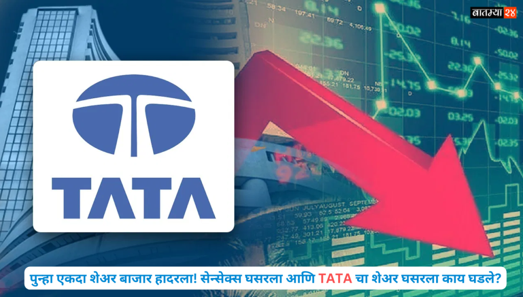 Sensex fell and TATA's share fell