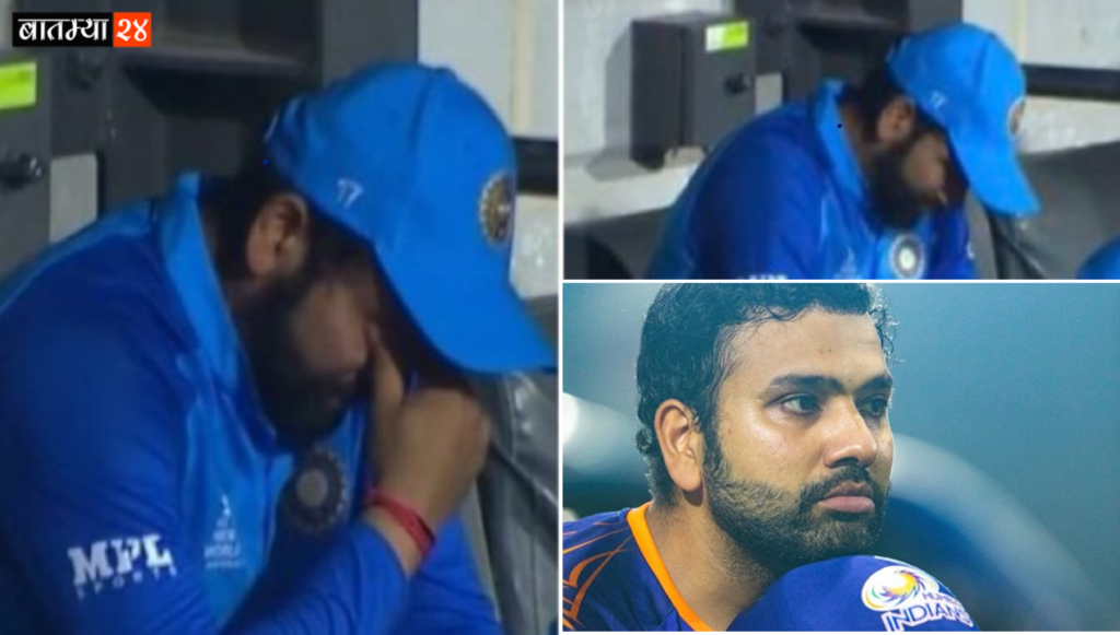 Rohit Sharma breaks down in tears during the match against Hyderabad