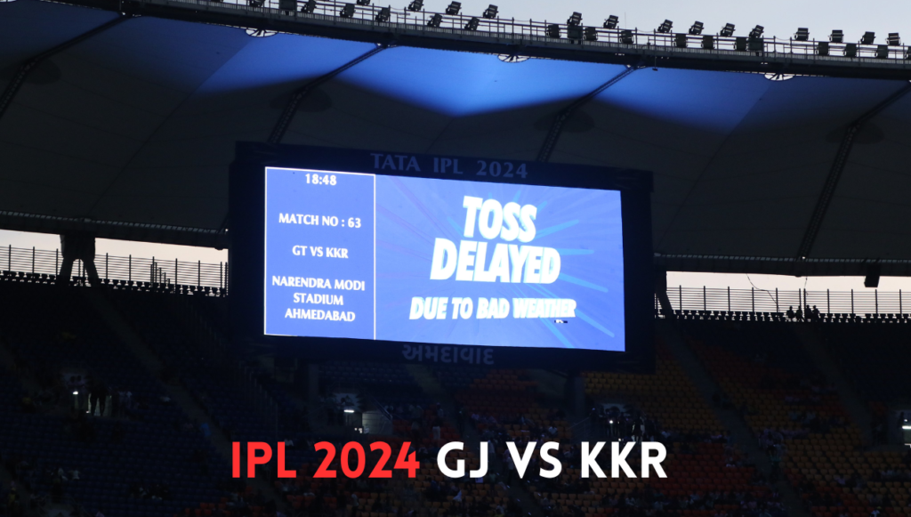 IPL 2024 GJ Vs KKR : गुजरात टायटन्सचं प्लेऑफचं स्वप्न पावसाने झोडपुन काढले, कोणाला होईल फायदा?