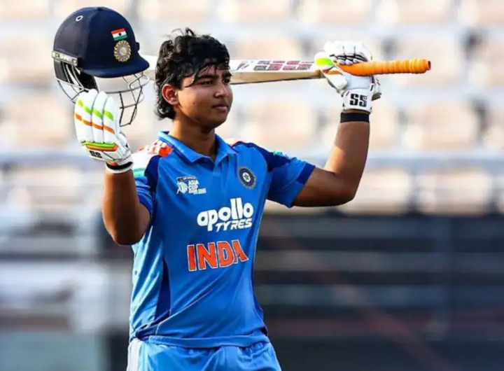 Vaibhav Suryavanshi hitting massive six against Zimbabwe in U19 World Cup 2026