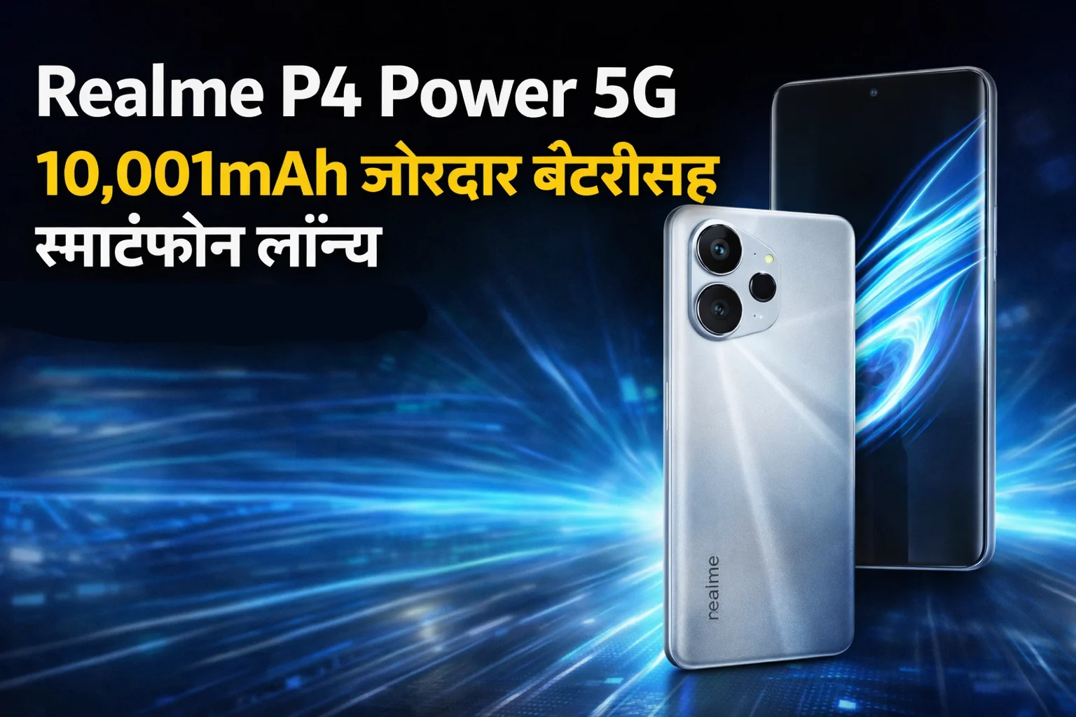 Realme P4 Power 5G: 10,001mAh जोरदार बॅटरीसह स्मार्टफोन लॉन्च, किंमत, स्पेसिफिकेशन..