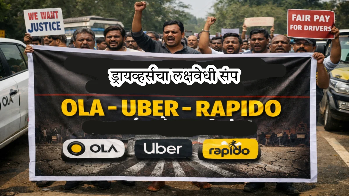 मोठी बातमी प्रवाशांना अडचणीचा सामना, देशभरात ओला, उबर व रॅपिडो ड्रायव्हर्सचा लक्षवेधी संप…