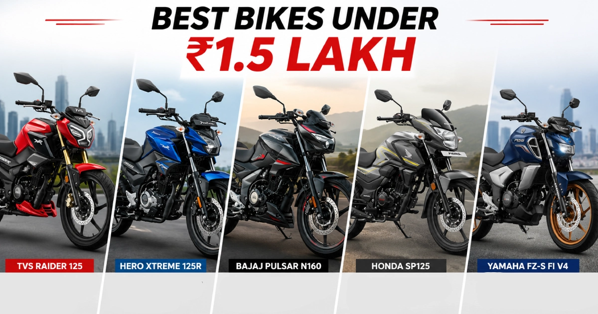 Bikes under 1.5 lakh​: किंमत, फीचर्स, मायलेज आणि परफॉर्मन्स; कोणती बाईक तुमच्यासाठी बेस्ट?