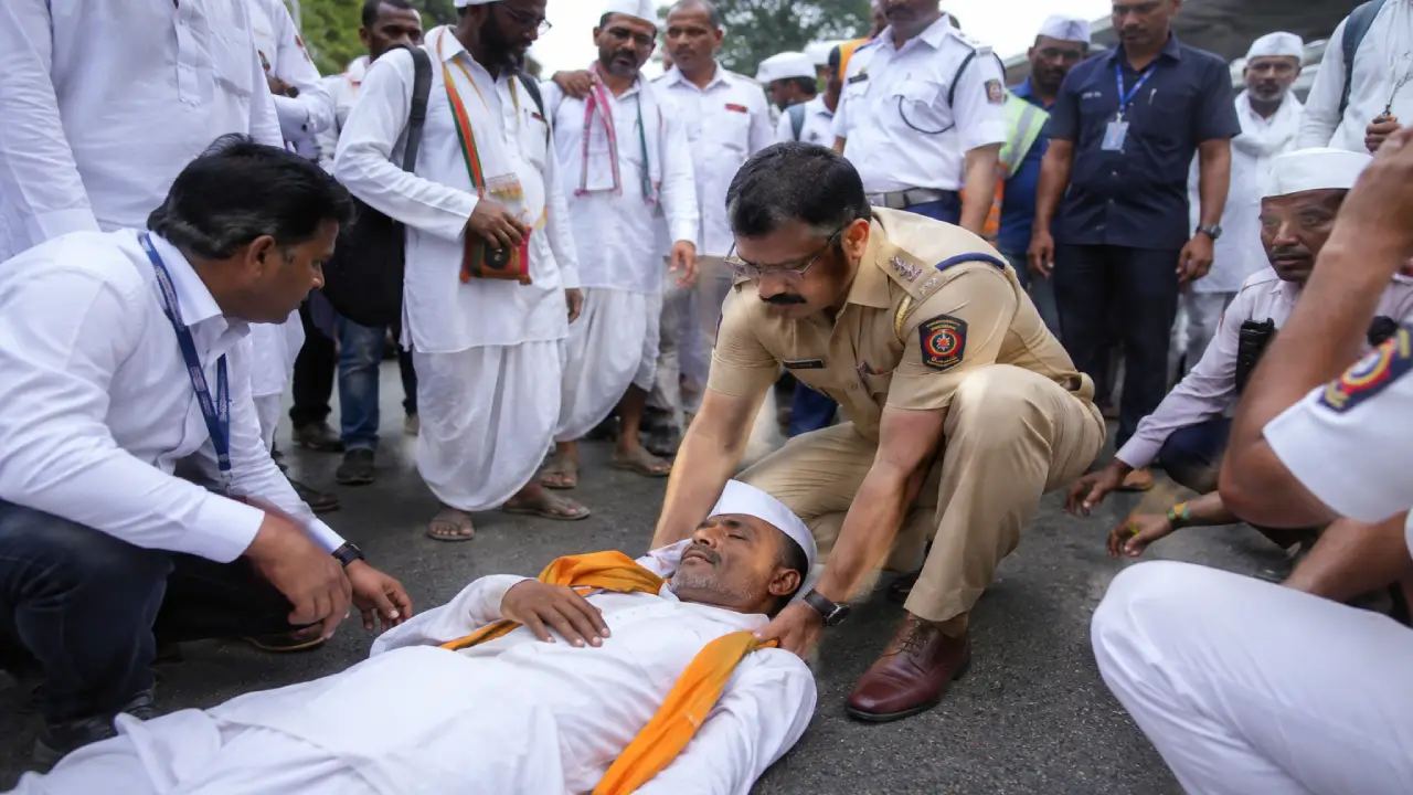 आषाढी वारीत माणुसकीचं दर्शन! DCP डॉ. संदीप भाजीभाकरे यांनी फिट आलेल्या वारकऱ्याचे प्राण वाचवले