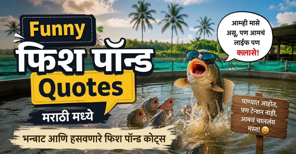 Funny Fish Pond Quotes in Marathi: मित्रमैत्रिणींना हसवणारे भन्नाट फिश पॉन्ड, मजेदार प्रश्न आणि चिठ्ठ्या