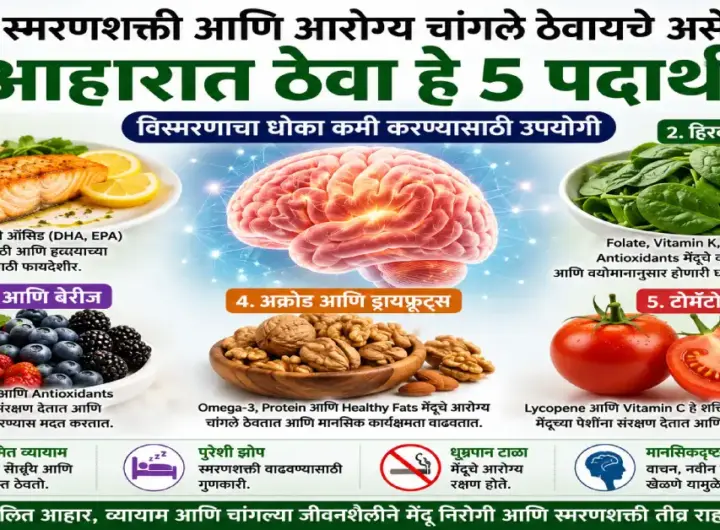 मेंदूच्या आरोग्यासाठी फायदेशीर मासे पालक अक्रोड टोमॅटो आणि फळे