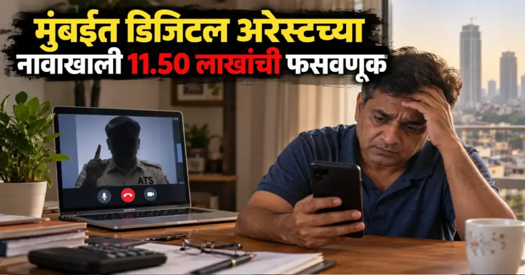 मुंबईत डिजिटल अरेस्टच्या नावाखाली फसवणूक