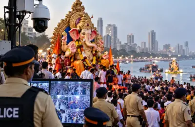 मुंबईत गणपती विसर्जनासाठी 22 हजार पोलिस तैनात; AI कॅमेरे ठेवणार प्रत्येक मिरवणुकीवर नजर